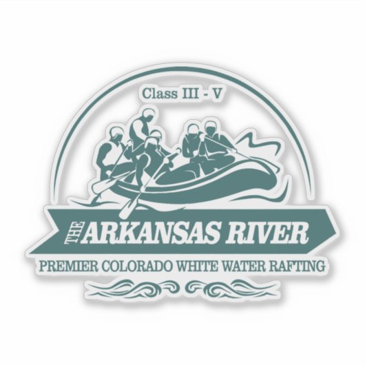 Fluss Arkansas (Rafting2) Aufkleber (Vorderseite)