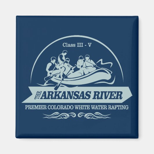 Fluss Arkansas (Rafting2) Magnet (Vorne)