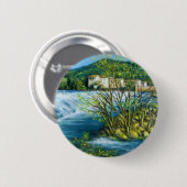 FLUSS ARNO BEI ROVEZZANO Florenz Toskana Landschaf Button (Vorne & Hinten)
