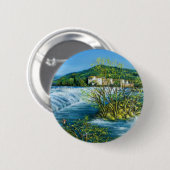 FLUSS ARNO BEI ROVEZZANO Florenz Toskana Landschaf Button (Vorne & Hinten)