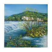 FLUSS ARNO BEI ROVEZZANO Florenz Toskana Landschaf Fliese (Vorderseite)