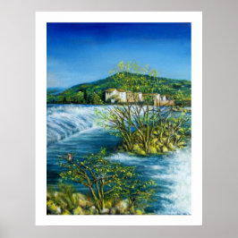 FLUSS ARNO BEI ROVEZZANO Florenz Toskana Landschaf Poster