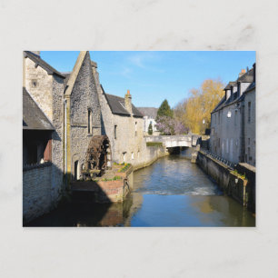 Fluss Aure bei Bayeux in Frankreich Postkarte