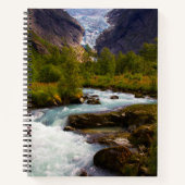 Fluss aus dem Briksdal Glacier Notizblock (Vorderseite)