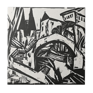 Fluss Bank in Elisabeth von Ernst Ludwig Kirchner Fliese