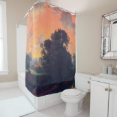 Fluss bei Scutney by Maxfield Parrish Duschvorhang (Beispiel)