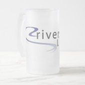 Fluss-Biegungs-Häuschen-mattierte Tasse (Vorderseite Links)