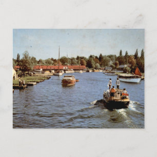 Fluss Bure Wroxham Vintage Norfolk Broads Postkarte
