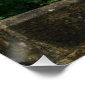 Fluss Calder von der Hawksclough-Brücke Poster (Ecke)