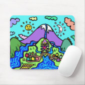 Fluss-Chalet-Mausunterlage Mousepad (Mit Mouse)