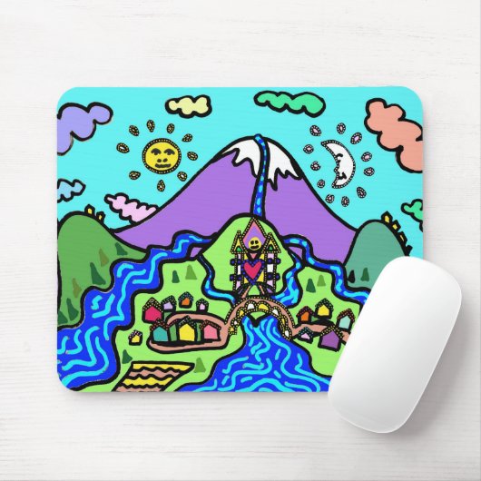 Fluss-Chalet-Mausunterlage Mousepad (Mit Mouse)