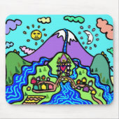 Fluss-Chalet-Mausunterlage Mousepad (Vorne)