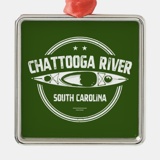 Fluss Chattooga, South Carolina Ornament Aus Metall (Vorne)