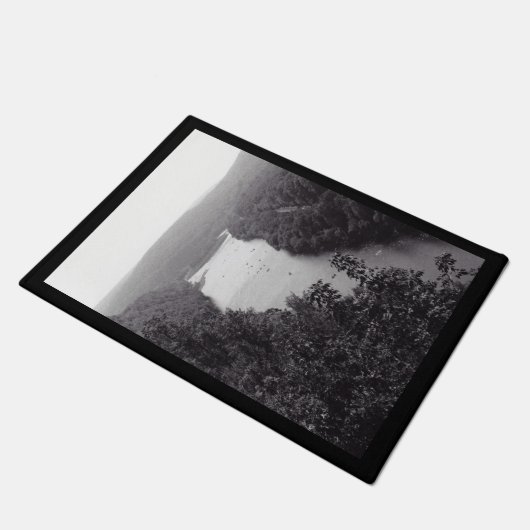 Fluss Circle Fußmatte (Schrägansicht)