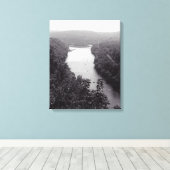 Fluss Circle Leinwanddruck (Insitu (Holzboden))