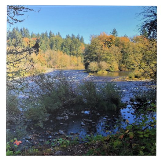 Fluss Clackamas, OR Fliese (Vorderseite)