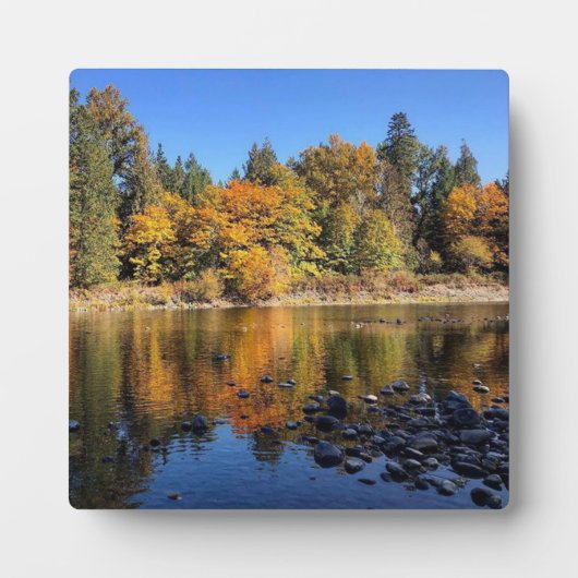 Fluss Clackamas, OR Fotoplatte (Vorderseite)