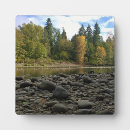 Fluss Clackamas, OR Fotoplatte (Vorderseite)