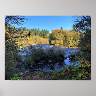 Fluss Clackamas, Oregon Poster