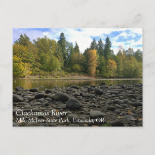Fluss Clackamas, Oregon Postkarte