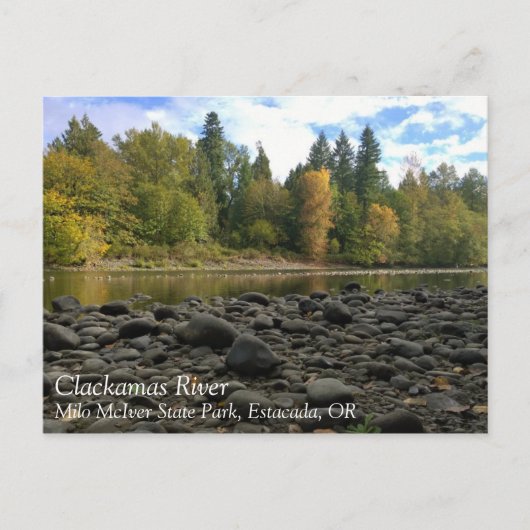 Fluss Clackamas, Oregon Postkarte (Vorderseite)