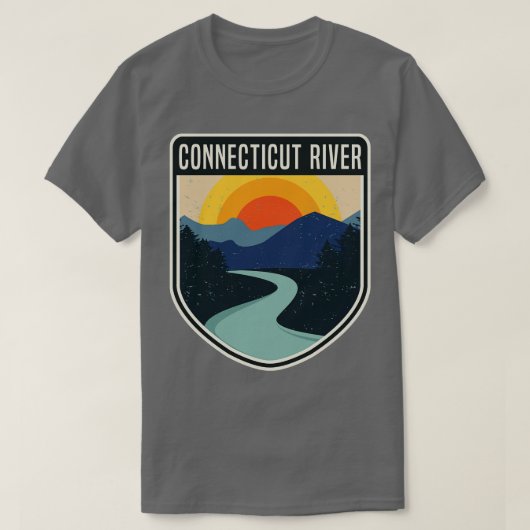 Fluss Connecticut T-Shirt (Design vorne)