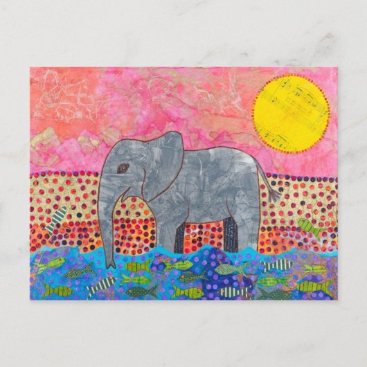 Fluss Crossing Postkarte (Vorderseite)