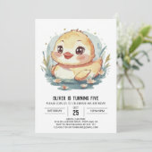 Fluss Custom Duck Birthday Einladung (Stehend Vorderseite)