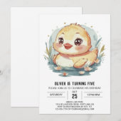 Fluss Custom Duck Birthday Einladung (Vorne/Hinten)