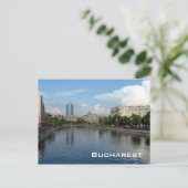 Fluss Dambovita - Bukarest Postkarte (Stehend Vorderseite)