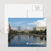 Fluss Dambovita - Bukarest Postkarte (Vorne/Hinten)