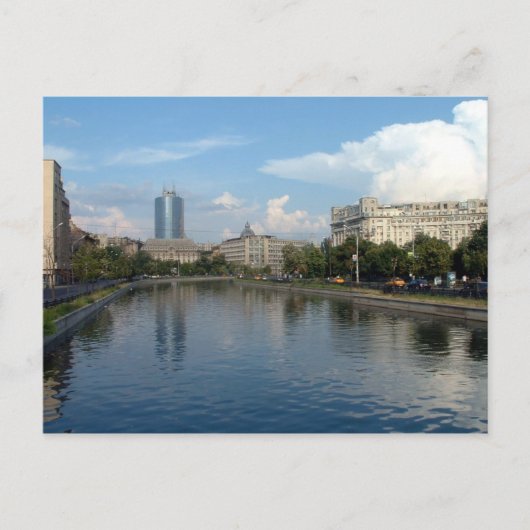 Fluss Dambovita - Bukarest Postkarte (Vorderseite)