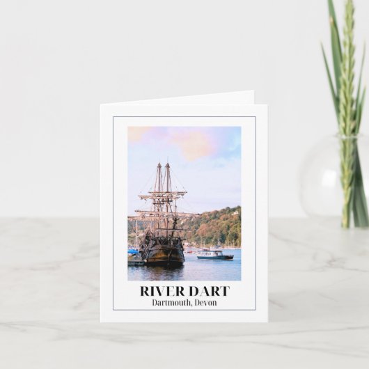 Fluss Dart, Dartmouth, Devon Karte (Vorderseite)