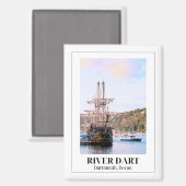 Fluss Dart, Dartmouth, Devon Magnet (Vorderseite/Rückseite)