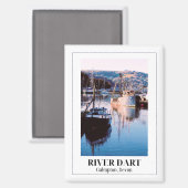 Fluss Dart, Galmpton Creek, Devon, England Magnet (Vorderseite/Rückseite)