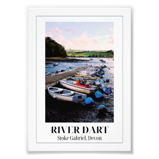 Fluss Dart, Stoke Gabriel, Devon Fotodruck (Vorne)