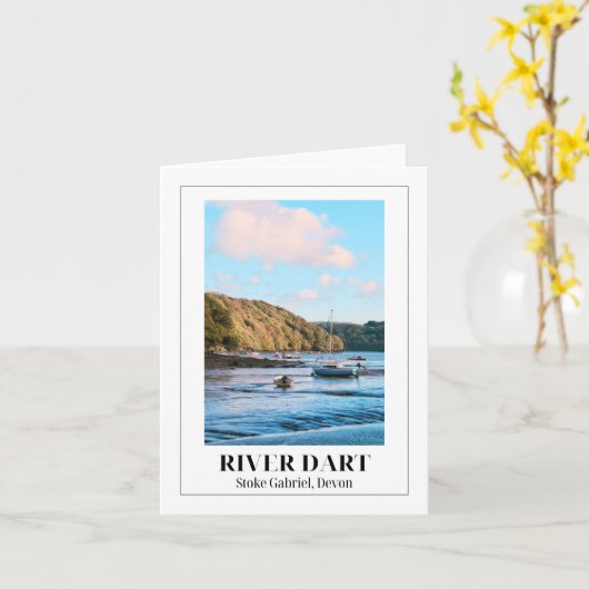 Fluss Dart, Stoke Gabriel, Devon Karte (Gelbe Blume)