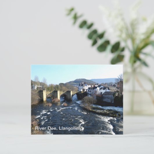 Fluss Dee bei Llangollen Postkarte (Stehend Vorderseite)