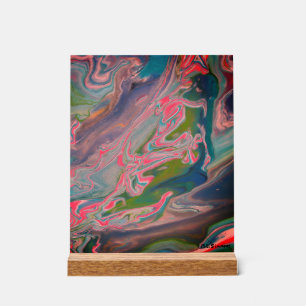 Fluss der Farben Fluss Farbe Kunst Acrylschild