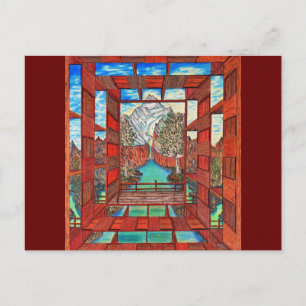 Fluss der Heillinie Postkarte