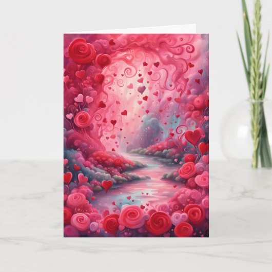 Fluss der Liebe Valentinstag Feiertagskarte (Vorderseite)