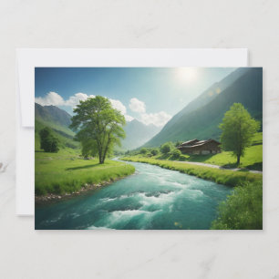 Fluss der Stille Feiertagskarte