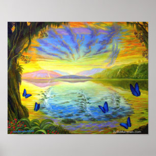 Fluss des Leben-Plakats Poster