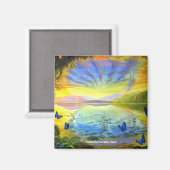 Fluss des Lebens Magnet (Vorderseite/Rückseite)