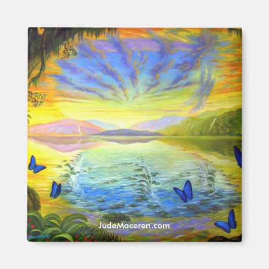 Fluss des Lebens Magnet (Vorne)