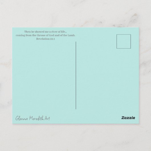 Fluss des Lebens Postkarte (Rückseite)