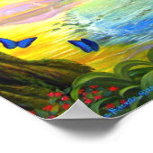 Fluss des Lebenswappens Poster (Ecke)