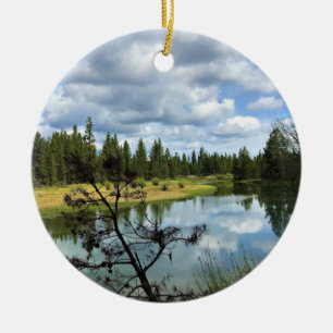 Fluss Deschutes, OR Keramik Ornament