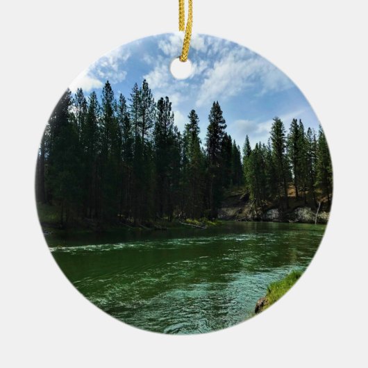 Fluss Deschutes, Oregon Keramik Ornament (Vorne)