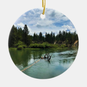 Fluss Deschutes, Oregon Keramik Ornament